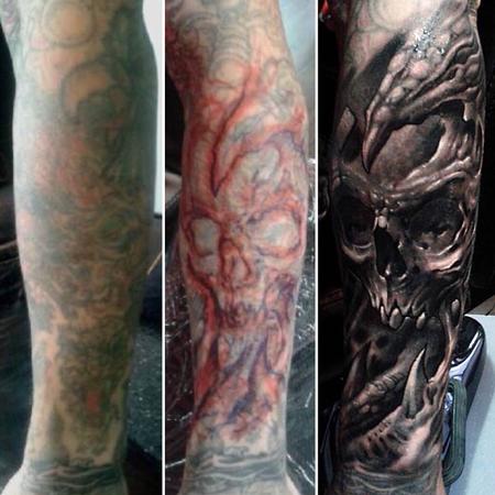 Tattoos - skull cover up - 128761